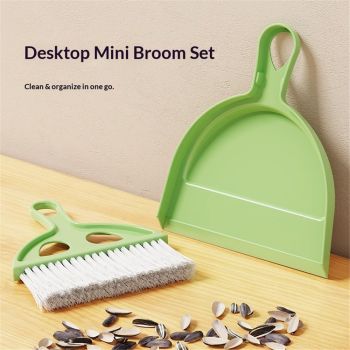 2 pack Mini Broom and Small Dustpan Brush - Mini Broom and Dustpans, Small Broom and Dustpan Set, Mini Dustpan and Brush Set, Hand Broom and Dustpan Set for Home and Pets