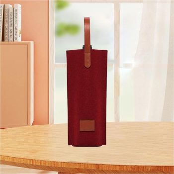 2 pack Wine Bag Single Bottle Carrier Tote, Insulated Travel Wine Cooler Bag for Picnic Beach Gift, Thermal Padded Portable One Bottle Holder Carrying Case for Women Men Wine Lovers