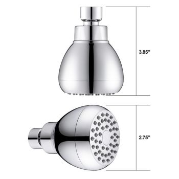 High Pressure Shower Heads, 2 PCS Showerheads 3 Inches with 360 Rotation and Nozzles for Strong Spray Relaxing and Comfortable Shower
