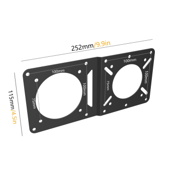 Mount Adapter Plate – Universal Extension Bracket, Fits Monitor Arms, Securely Mount Small Computers Behind Display