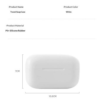 2 pack Compact Travel Soap Case, Leakproof Soap Container with Lid, Portable Bar Soap Holder for Traveling, Soap Box for Bathroom, Shower, Gym, School, Camping, Outdoor (White,Does not include soap)