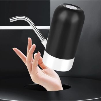 Water Bottle Pump 5 Gallon Water Bottle Dispenser USB Charging Automatic Drinking Water Pump Portable Electric Water Dispenser Water Bottle Switch (black)