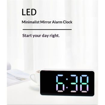 LED Digital Wall Clock, Big Digits,Modern Electric Small Silent Wall Clock for Living Room, Bedroom, Classroom, Farmhouse, Kitchen, Office