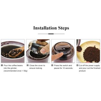 Electric Pill Crusher and Grinder - Fine Powder for Small or Large Pills, Elders or Pets. Coffee Bean Grinder. (Purple)