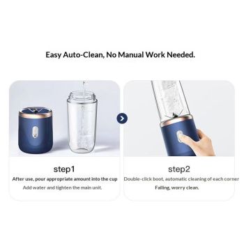 Portable Blender, Personal Blender USB Rchargeable, Mini Blender for Shakes and Smoothies, 400ML Portable Fruit Veggie Juicer Cup With 6 Blades and Travel Lid, Handheld Blender (Only juicer)