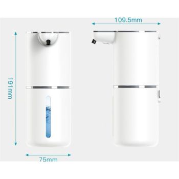 Automatic Liquid Soap Dispenser, 350ml Wall Mount Touchless Soap Dispenser with Sensor,USB Rechargeable for Bathroom, Kitchen