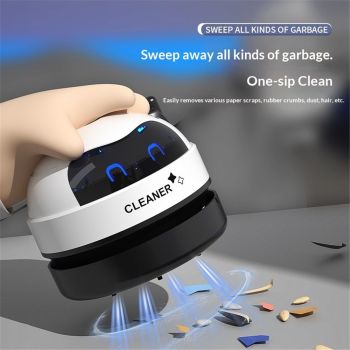 Desktop Vacuum Cleaner Mini,Cordless & Portable,Dust & Crumb Sweeper,Cute Cartoon Robot,USB,Easy to Remove Dust/Hair/Pet Hair/Crumbs on Desktop/Table/Keyboard/Sofa and etc,Lightweight Design