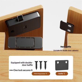 Fingerprint Cabinet Lock, Smart Biometric, Keyless Hidden, Child Safety Electric Lock,Storing 20 Fingerprints