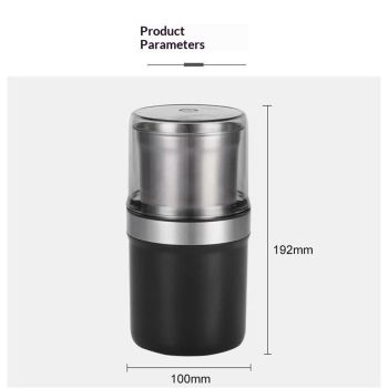 Electric Coffee Grinder and Spice Grinder with 1 Stainless Steel Blades Removable Bowls Juicer wall breaking machine（Black single cup）