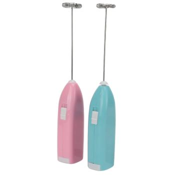 Blue electric milk frother handheld coffee stirrer, portable milk frother, suitable for lattes, cappuccinos, and home use as a whipping iron/whip.
