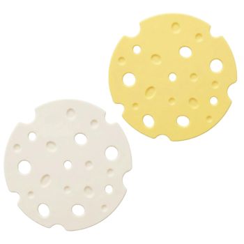 6‑Pack off white round Silicone Trivet Mat, Heat Resistant Non Slip, 6.3x6.3x0.4 Inches, Kitchen Table Protector for Bowls Plates Cups