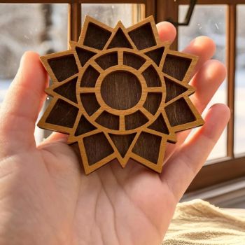 3.15 Inch Mini Star Rock Specimen Storage Box Crystal Mineral Display Case Gemstone Rock Organizer Holder (Brown)