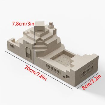 Museum of Islamic Art Doha Concrete Model Architectural Replica Sculpture & Desktop Decor（Grey）