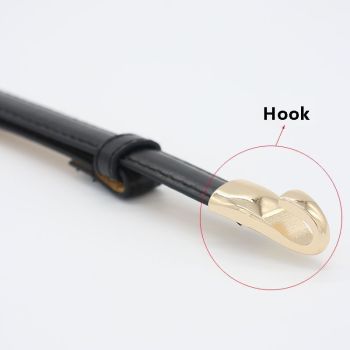 2-Pack Black Adjustable Skinny Belt with Heart Buckle