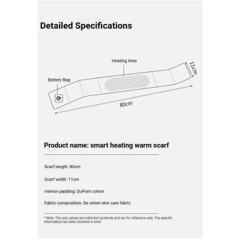 USB Graphene Heated Neck Warmer Deep Blue-Gift Box Edition
