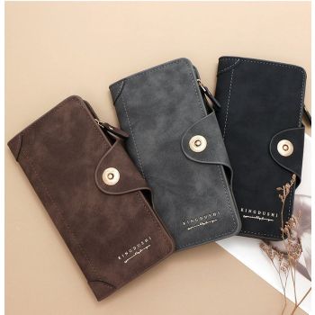 2Pcs Blue Matte Long Wallet