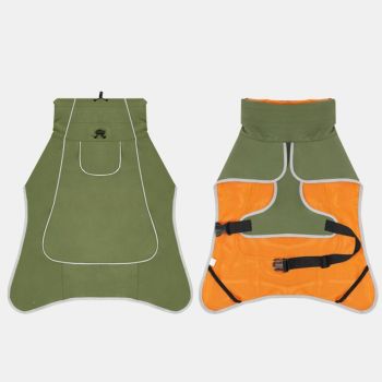 Windproof Rainproof Outdoor Pet Coat-olive green