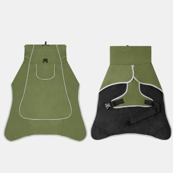 Winter Warm Pet Coat, Outdoor Cold Proof Dog Jacket-olive green