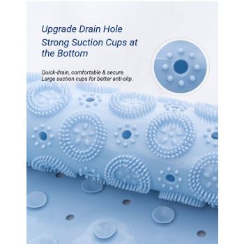 Gray Non-Slip Bath Mat 30×30cm