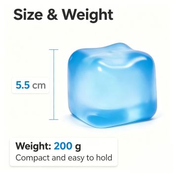 Soft Cube Squishy 5.6cm Mood Boost Fidget Toy (blue)