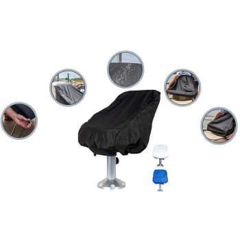 Waterproof Black Small Boat Captain Seat Cover