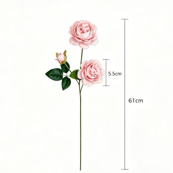 Artificial Pink French Peony, Sweet Decor, 3 Pack