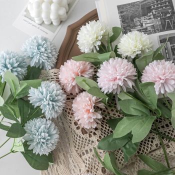 Artificial Hydrangea, Pure White Gentle Decor, 7 Pack