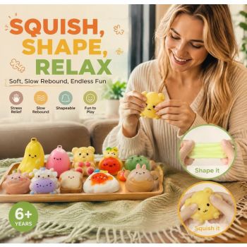 Sunny Yellow Banana Creamy Squishy 2 Pack, Daily Unwind Twin Set