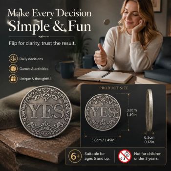 Sentimental Vintage Decision Coin Replica, Perfect Holiday Gift, 1 Pack