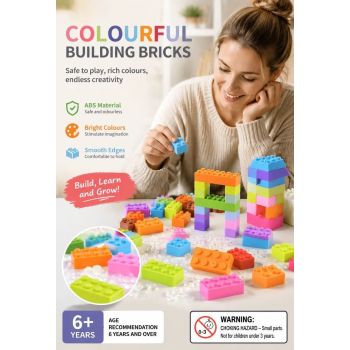 Lovely Mini Building Blocks DIY Puzzle Toy, 500pcs Plain Bag Girls Colours (Separater & Instruction Included)