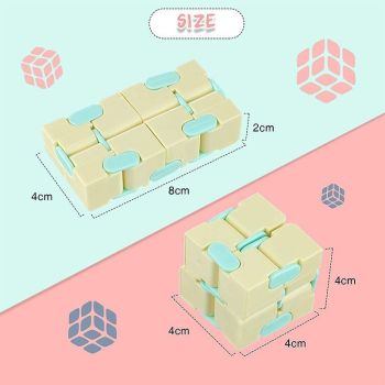 2pk Pastel Blue & Pink Infinity Fidget Cube