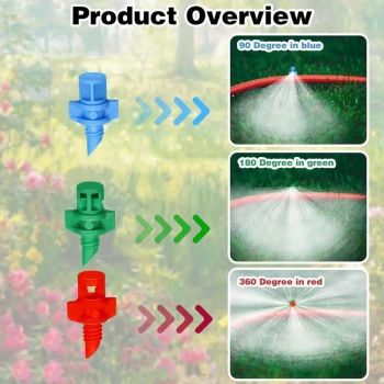 150pk Mixed Angle Refraction Misting Irrigation Sprinkler Set