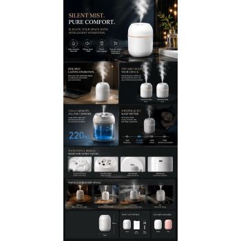 5 Pack Water Drop Humidifier Glacier White, Multi-scene Gift Set