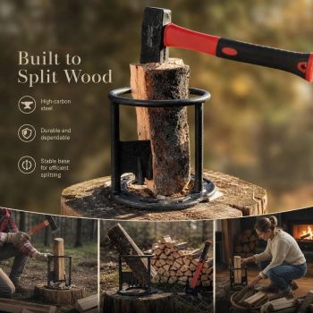 Cast Blade Manual Log Splitter 19cm, Sharp Cast Head Fast Firewood Cutting