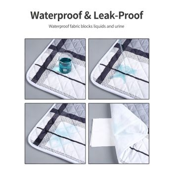 High Capacity Absorbent Mattress Pad 100x150cm, 4-Layer Waterproof Layer, Non-Slip, Pumpkin Print, Warm Country Style