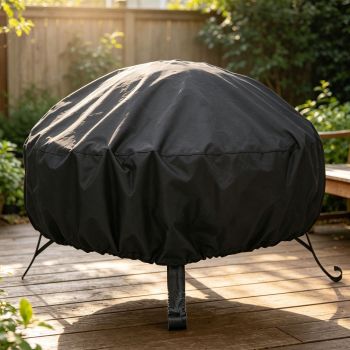 Durable Waterproof Fire Pit Cover Black 85x40cm