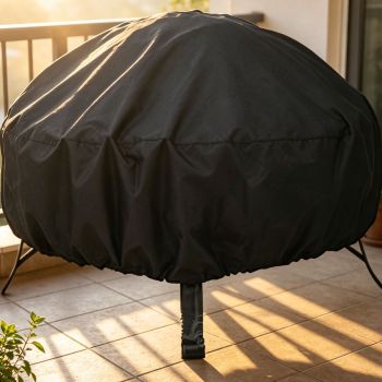 Durable Waterproof Fire Pit Cover Black 92x51cm