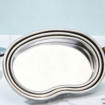 Small Curved Tray 201 Stainless Steel 2pcs