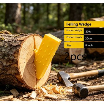 5+8 Inch Tree Felling Wedge Pack 4Pcs Outdoor Log Splitting Accessory