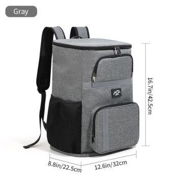 Outdoor Camping Insulated Cooler Backpack for Picnic Hiking (Navy blue)