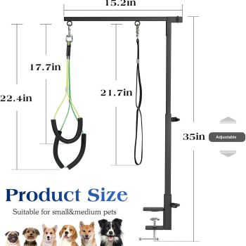 Dog Grooming Stand Black