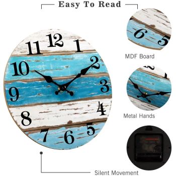 Wooden Wall Clock No.20, 10 Inch