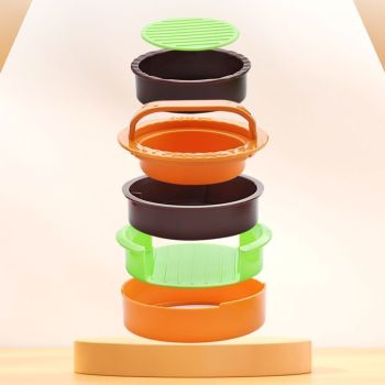 4Pcs Round Hamburger Patty Press Maker Tool Set black