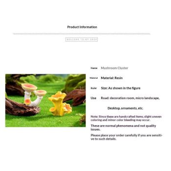 10pcs Artificial Mushroom Ornament-Type 6