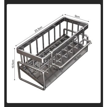 Low Profile Tilted Dish Drying Rack Cream White