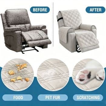 Electric Recliner Sofa Cover - Bean Green
