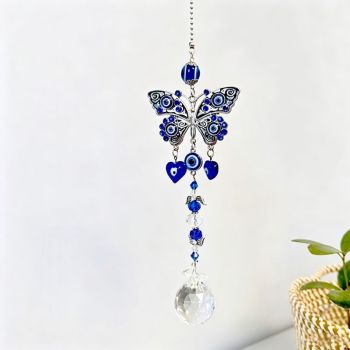 Blue Crystal Pendant Set