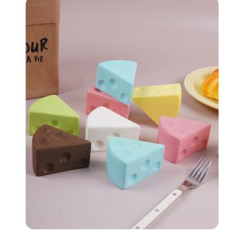 7.5cm Yellow Triangle Cheese Squishy Toy