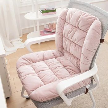 Winter Thick Fleece Seat & Back Cushion Set - 90cm Sofa Office Chair Warmer （dark green）