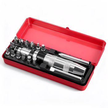 16-Piece Manual Impact Screwdriver Set: One Tap to Loosen, One Turn to Tighten, the Universal Tool for Home and Auto Repair